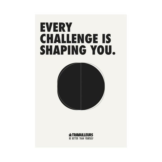 « Every Challenge Is Shaping You » — Motivational Matte Vertical Poster