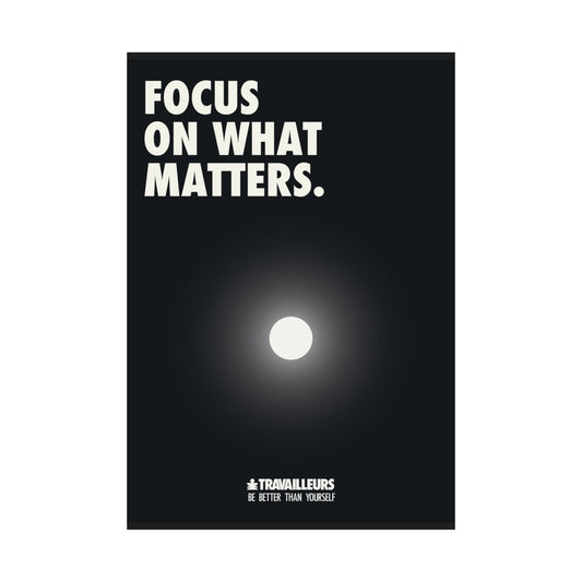 « Focus On What Matters » — Motivational Matte Vertical Poster